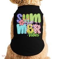 Coquette Summer Vibes Preppy Summer Retro Beach Trendy Doggie Tank thumb 0