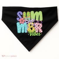 Coquette Summer Vibes Preppy Summer Retro Beach Trendy USA-Made Doggie Bandana thumb 0