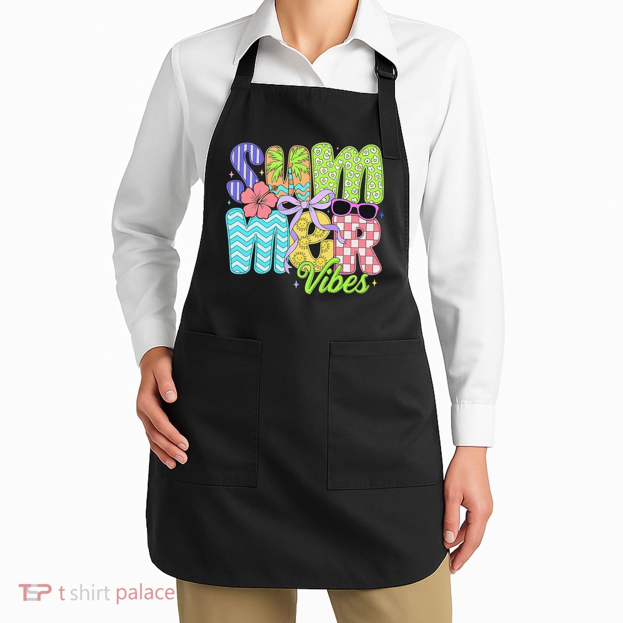 Coquette Summer Vibes Preppy Summer Retro Beach Trendy Apron