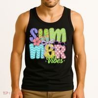 Coquette Summer Vibes Preppy Summer Retro Beach Trendy Tank Top thumb 3