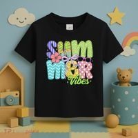 Coquette Summer Vibes Preppy Summer Retro Beach Trendy Toddler T-Shirt thumb 3