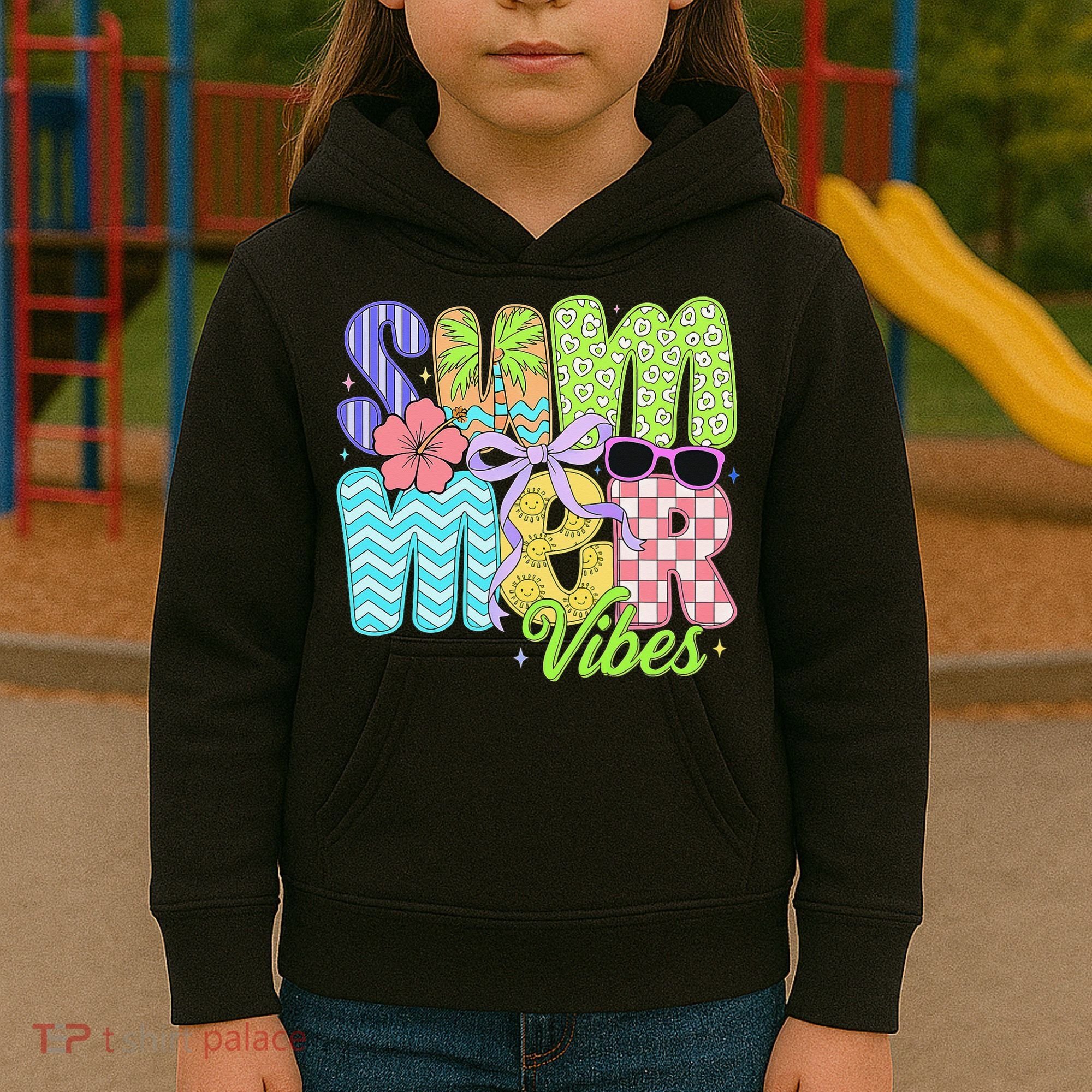 Coquette Summer Vibes Preppy Summer Retro Beach Trendy Kids Hoodie