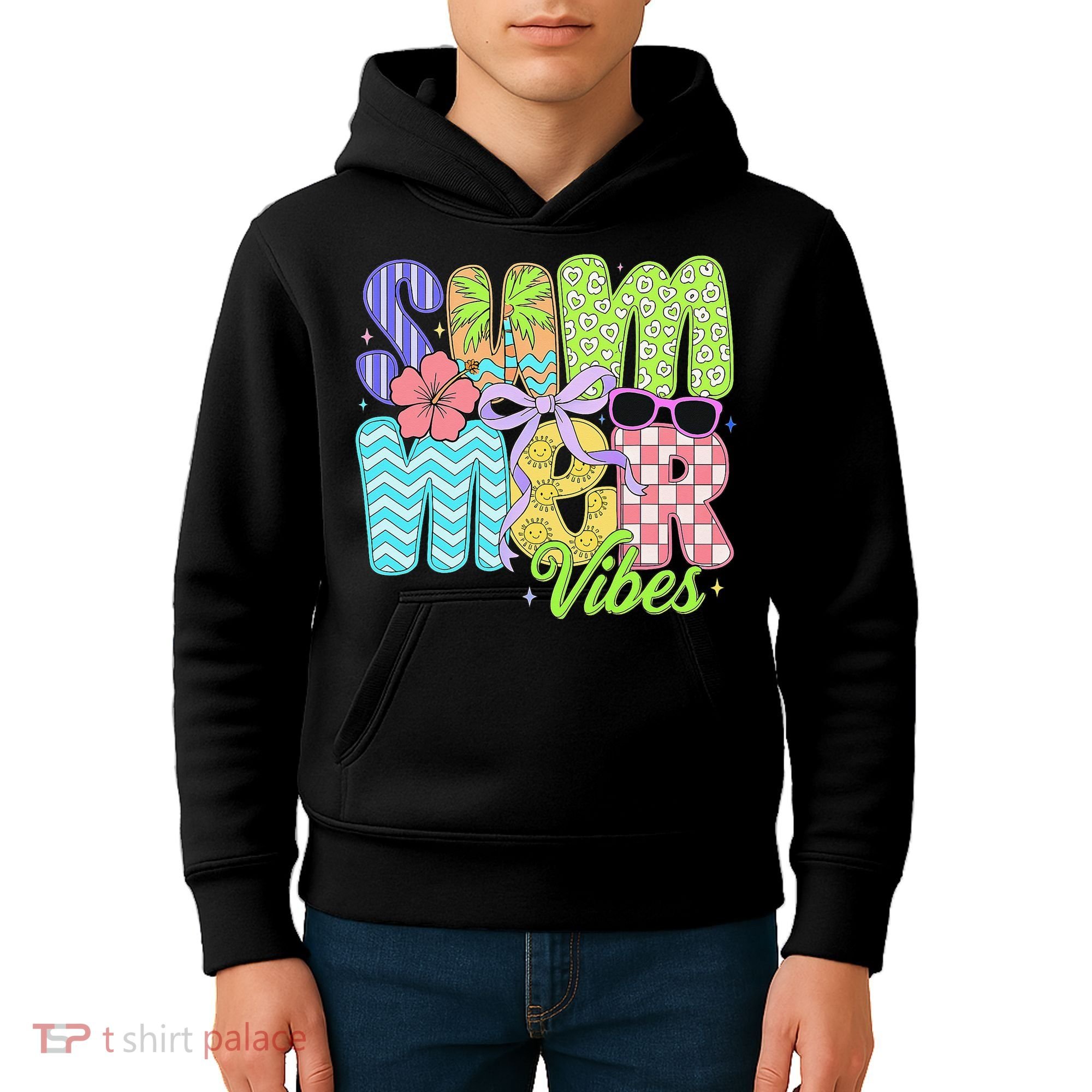 Coquette Summer Vibes Preppy Summer Retro Beach Trendy Kids Hoodie