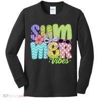 Coquette Summer Vibes Preppy Summer Retro Beach Trendy Kids Long Sleeve Shirt thumb 0