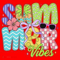 Coquette Summer Vibes Preppy Summer Retro Beach Trendy Santa Hat thumb 1