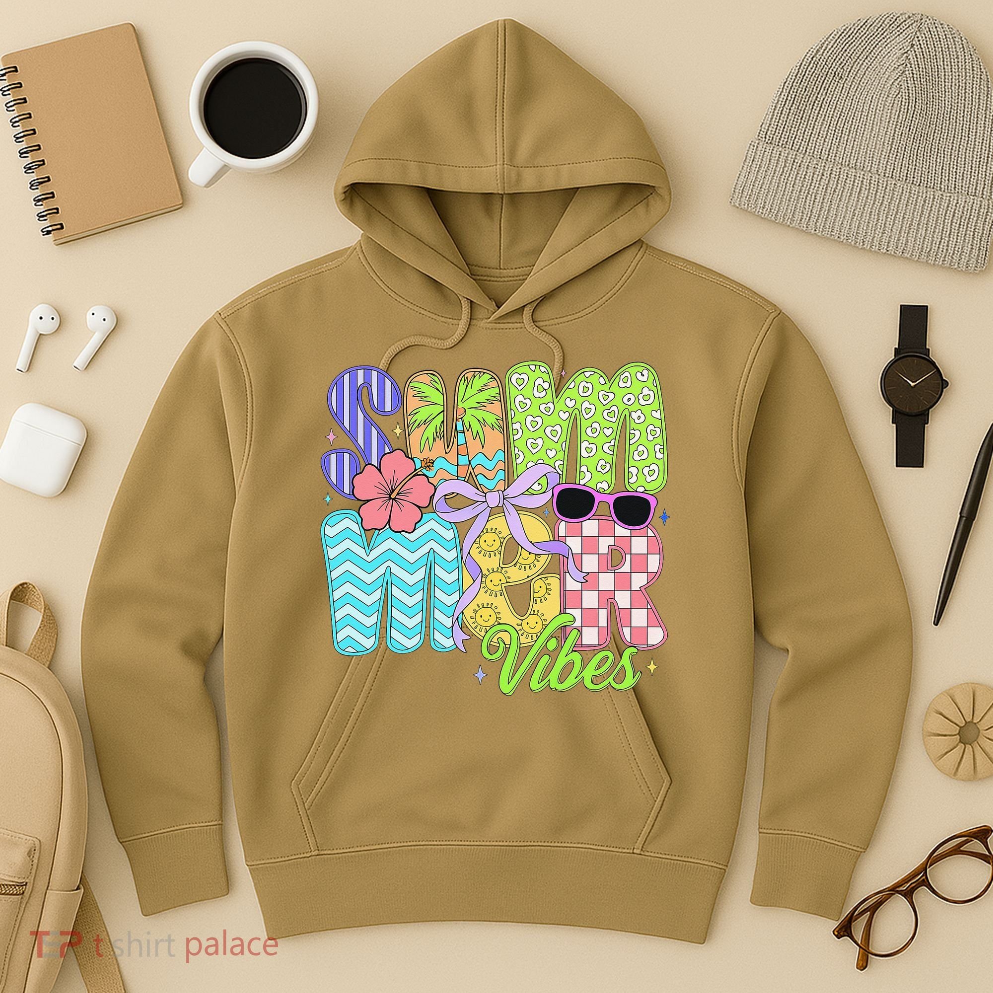 Coquette Summer Vibes Preppy Summer Retro Beach Trendy Hoodie