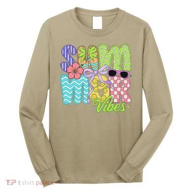 Coquette Summer Vibes Preppy Summer Retro Beach Trendy Long Sleeve Shirt