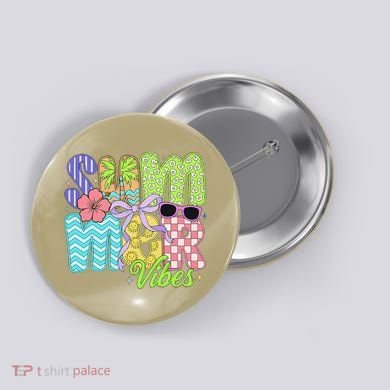 Coquette Summer Vibes Preppy Summer Retro Beach Trendy Button