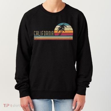 Cali Summer Vacation Ca Palm Trees Usa Retro California Women's Sweatshirt