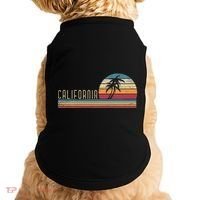 Cali Summer Vacation Ca Palm Trees Usa Retro California Doggie Tank thumb 0