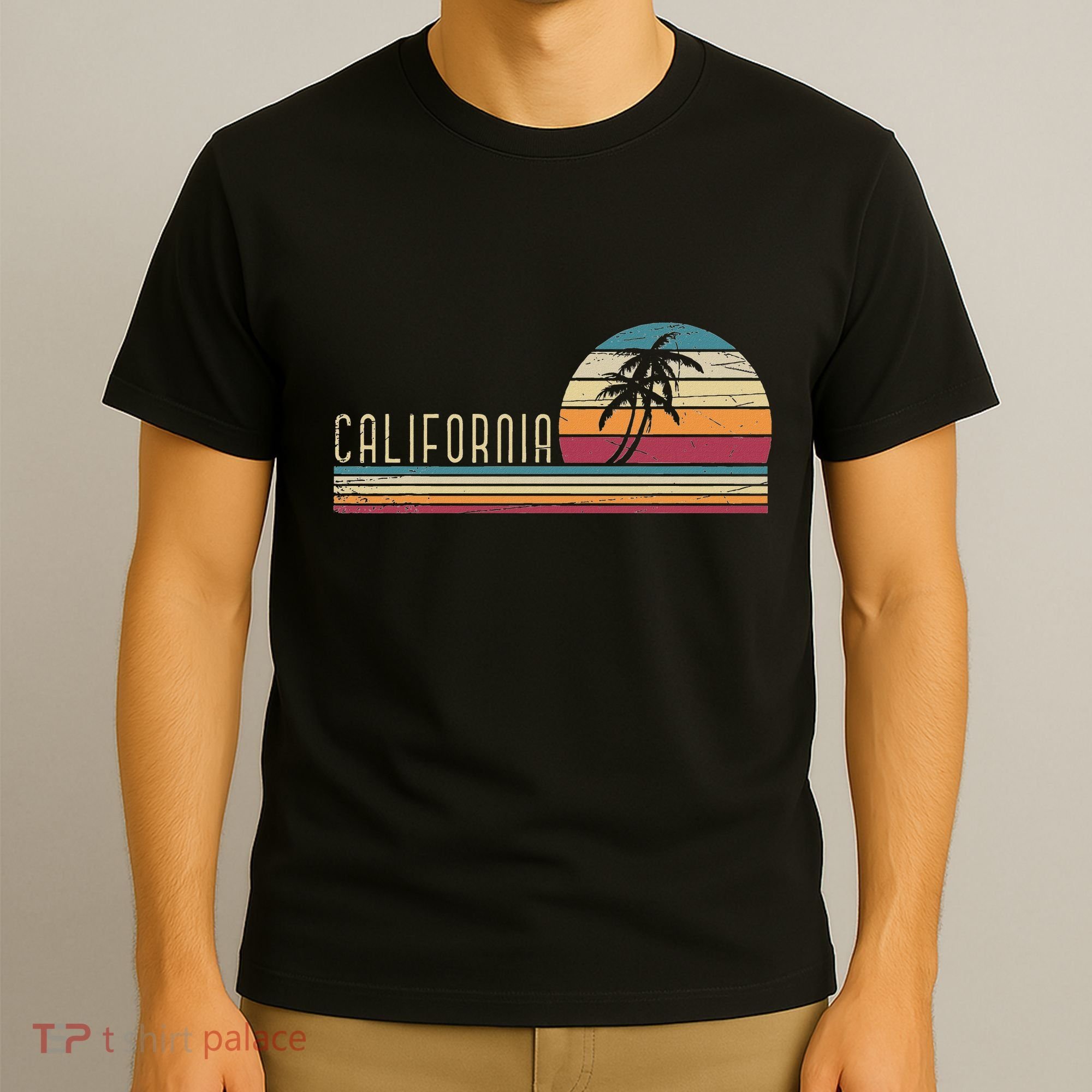 Cali Summer Vacation Ca Palm Trees Usa Retro California T-Shirt