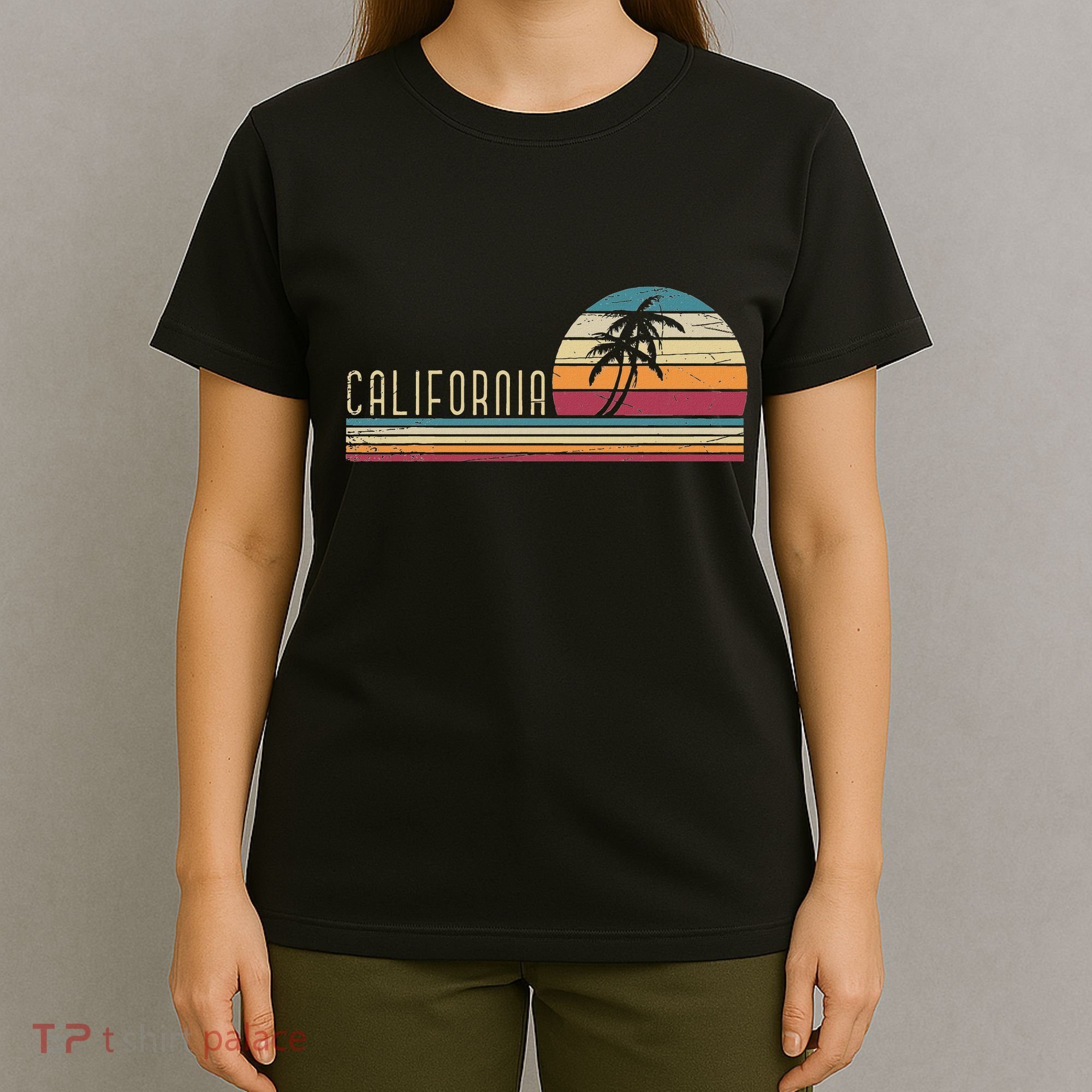 Cali Summer Vacation Ca Palm Trees Usa Retro California T-Shirt
