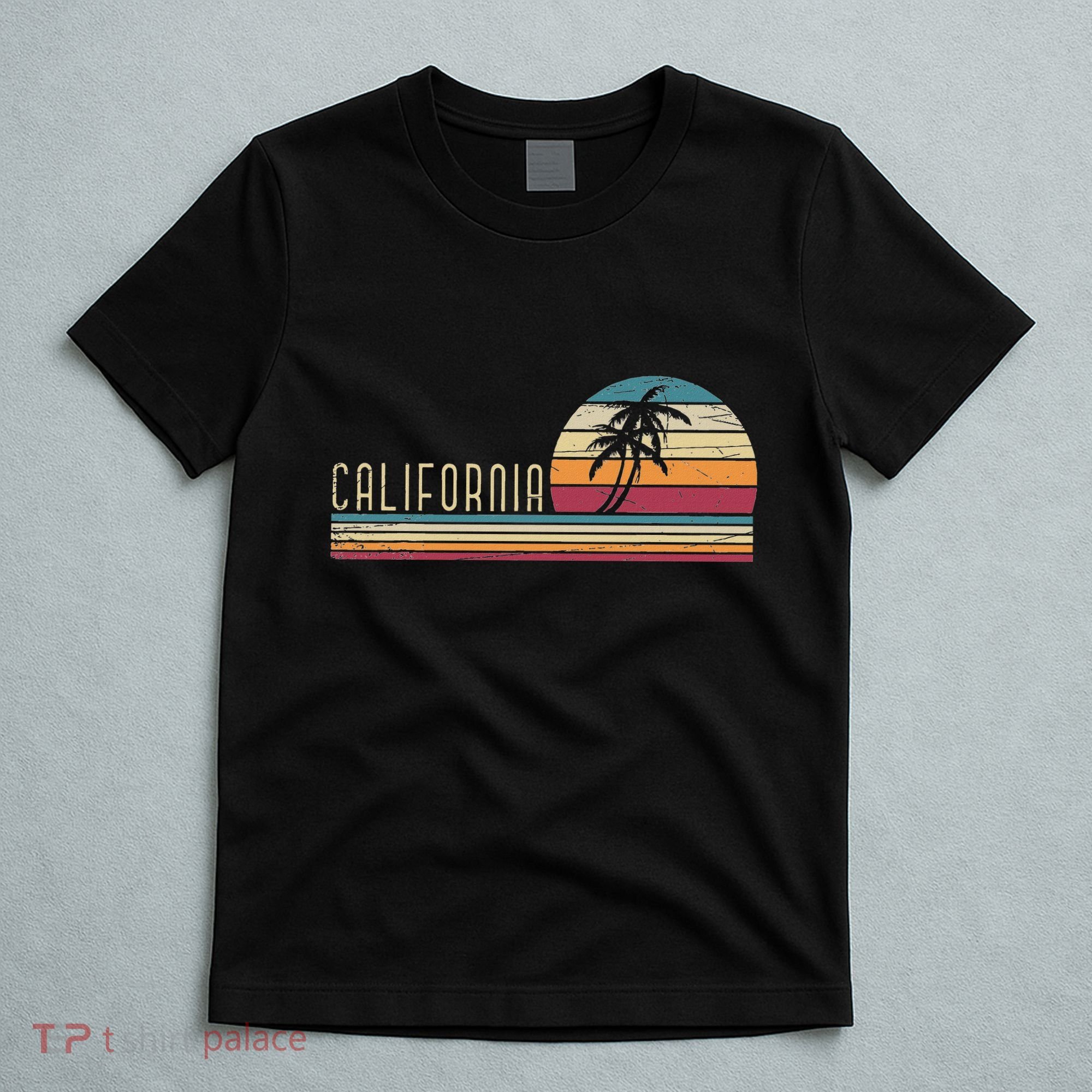 Cali Summer Vacation Ca Palm Trees Usa Retro California T-Shirt