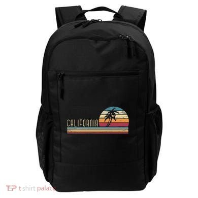 Cali Summer Vacation Ca Palm Trees Usa Retro California Backpack