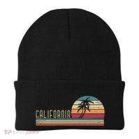 Cali Summer Vacation Ca Palm Trees Usa Retro California Beanie thumb 0