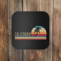 Cali Summer Vacation Ca Palm Trees Usa Retro California Coaster thumb 0