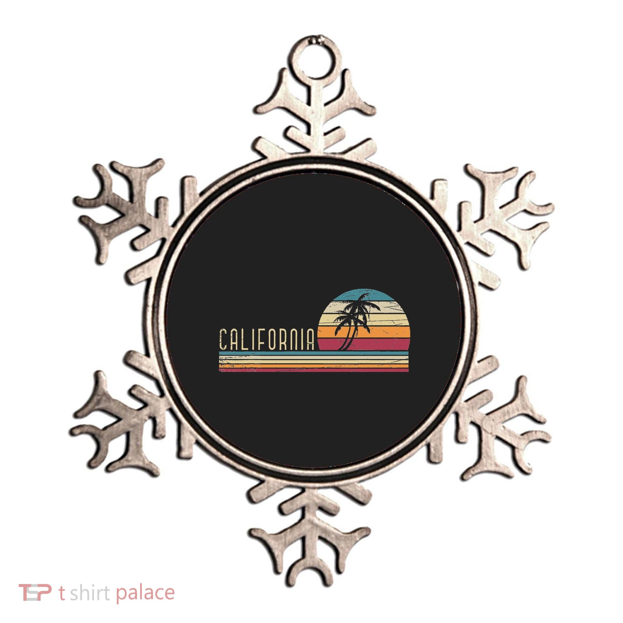 Cali Summer Vacation Ca Palm Trees Usa Retro California Ornament