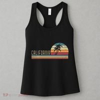 Cali Summer Vacation Ca Palm Trees Usa Retro California Women's Tank Top thumb 3