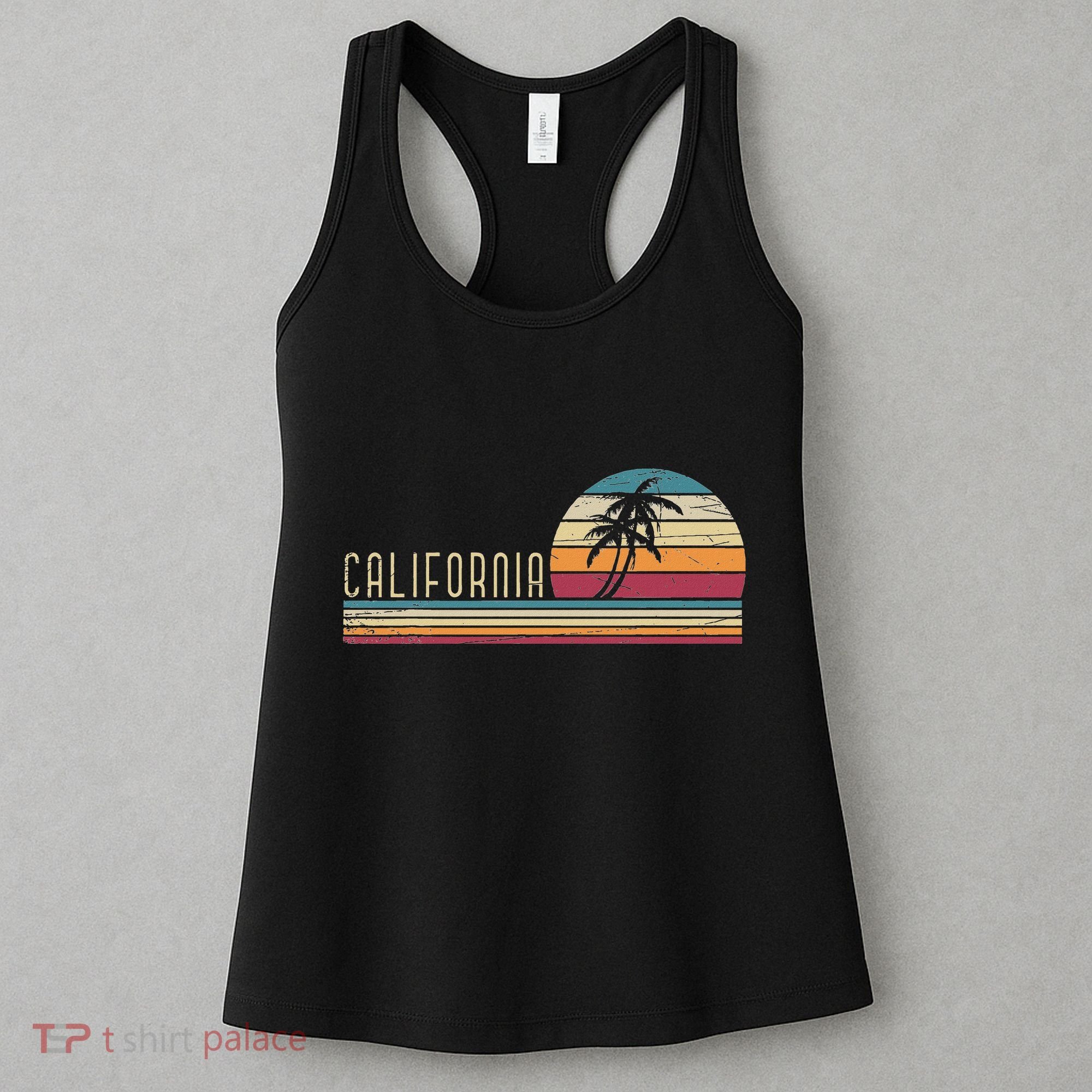 Cali Summer Vacation Ca Palm Trees Usa Retro California Women's Tank Top