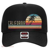 Cali Summer Vacation Ca Palm Trees Usa Retro California Hat thumb 0
