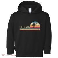 Cali Summer Vacation Ca Palm Trees Usa Retro California Toddler Hoodie thumb 0