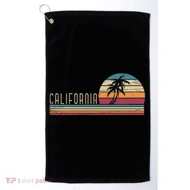 Cali Summer Vacation Ca Palm Trees Usa Retro California Golf Towel