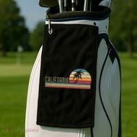 Cali Summer Vacation Ca Palm Trees Usa Retro California Golf Towel thumb 2