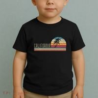 Cali Summer Vacation Ca Palm Trees Usa Retro California Toddler T-Shirt thumb 2