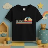 Cali Summer Vacation Ca Palm Trees Usa Retro California Toddler T-Shirt thumb 3