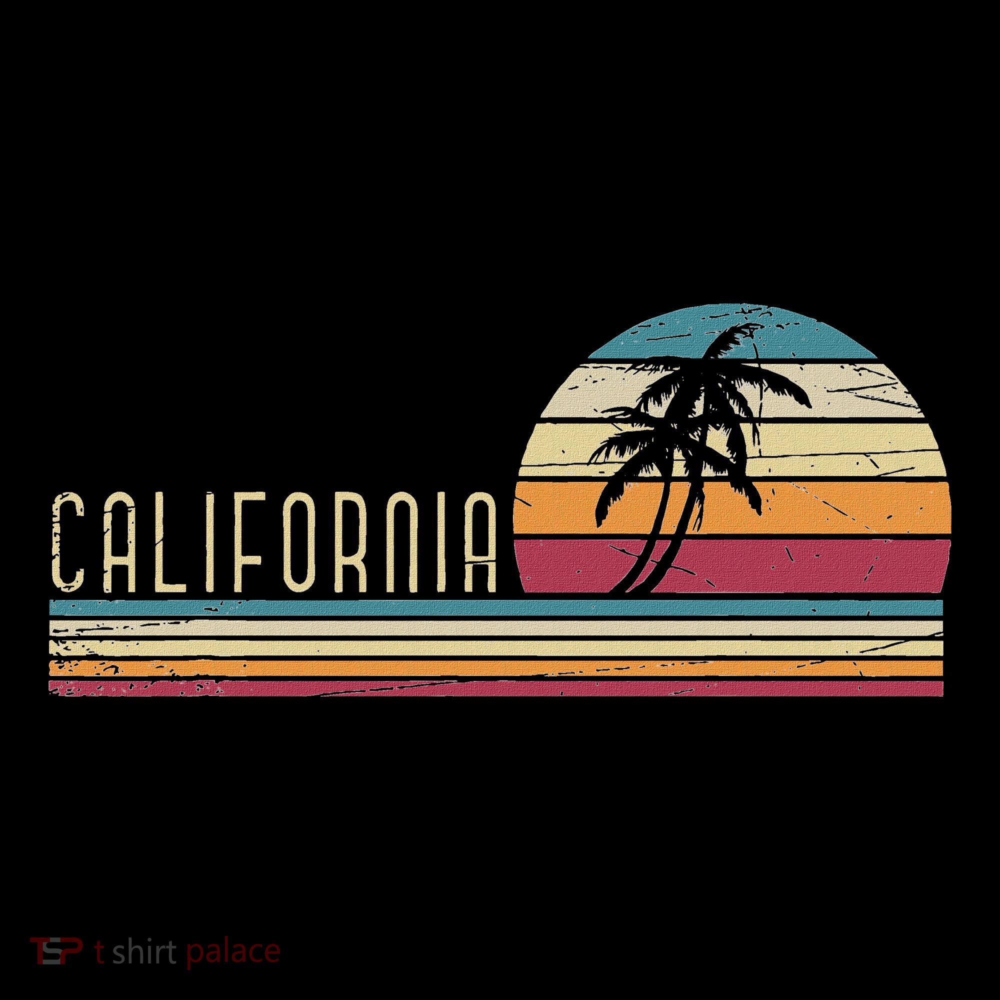 Cali Summer Vacation Ca Palm Trees Usa Retro California Visor