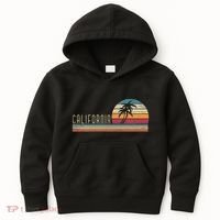 Cali Summer Vacation Ca Palm Trees Usa Retro California Kids Hoodie thumb 0
