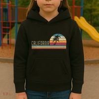 Cali Summer Vacation Ca Palm Trees Usa Retro California Kids Hoodie thumb 3