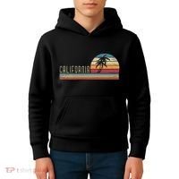 Cali Summer Vacation Ca Palm Trees Usa Retro California Kids Hoodie thumb 4