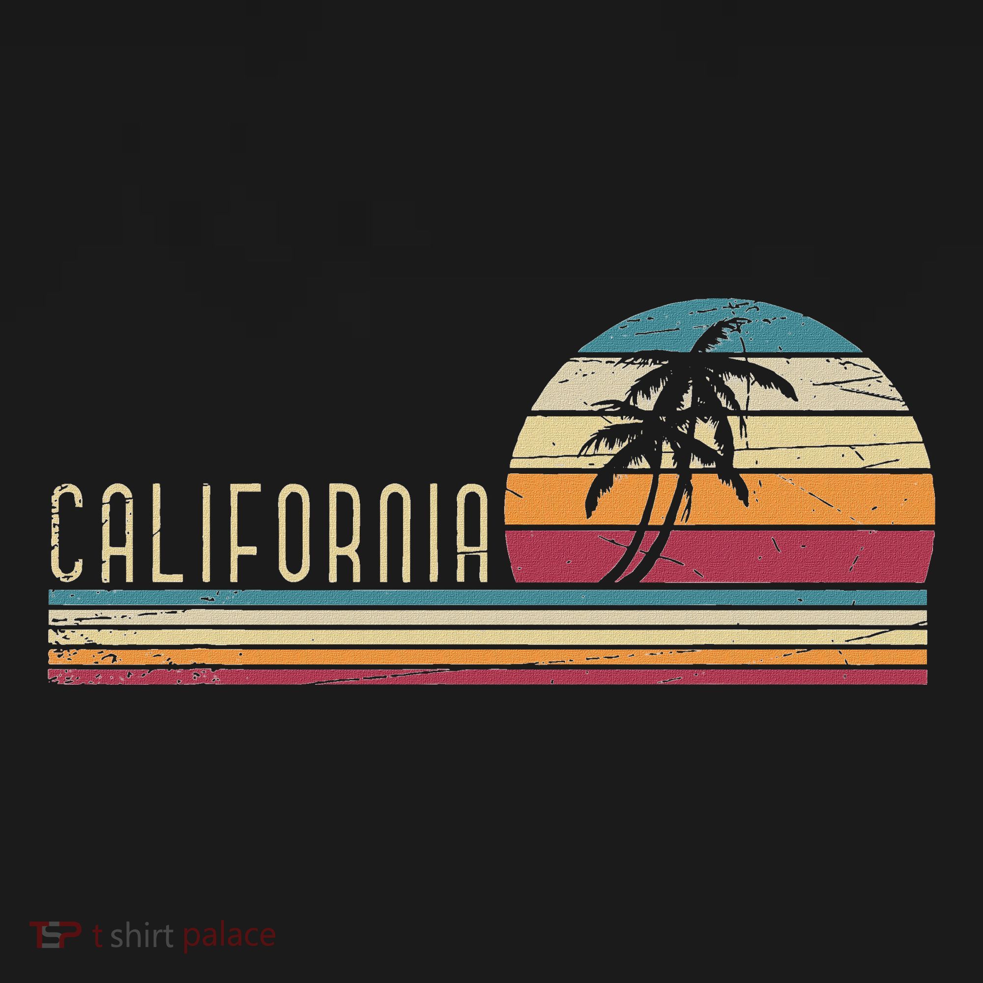 Cali Summer Vacation Ca Palm Trees Usa Retro California Kids Long Sleeve Shirt