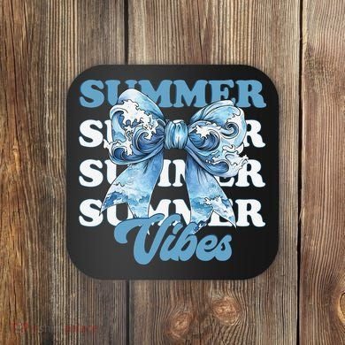 Coquette Summer Vibes Retro Style For Fun Loving Women Coaster