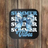 Coquette Summer Vibes Retro Style For Fun Loving Women Coaster thumb 0