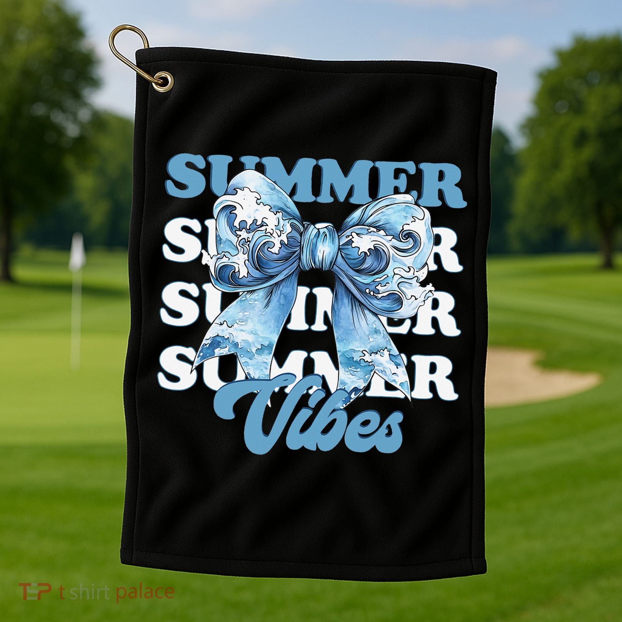 Coquette Summer Vibes Retro Style For Fun Loving Women Golf Towel