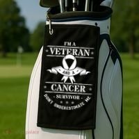 Cancer Survivor Veteran Chemotherapy Warrior Gift Golf Towel thumb 2