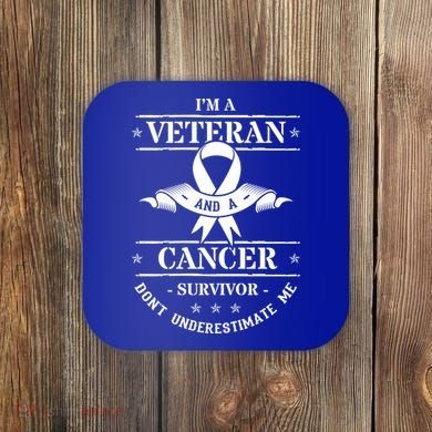 Cancer Survivor Veteran Chemotherapy Warrior Gift Coaster