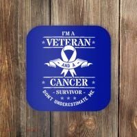 Cancer Survivor Veteran Chemotherapy Warrior Gift Coaster thumb 0
