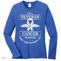 Cancer Survivor Veteran Chemotherapy Warrior Gift Women's Long Sleeve Shirt thumb 0