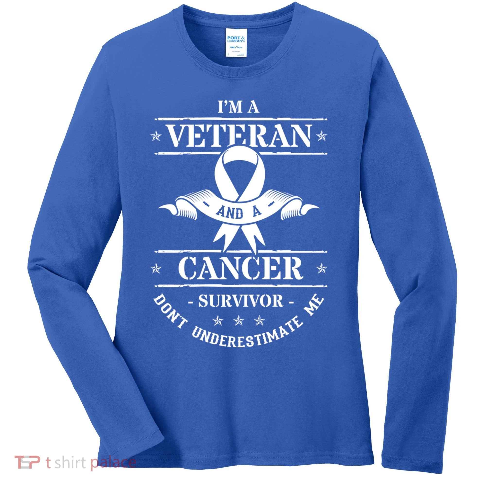 Cancer Survivor Veteran Chemotherapy Warrior Gift Women's Long Sleeve Shirt