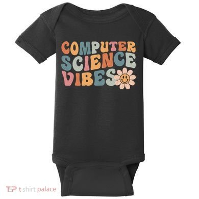 Computer Science Vibes IT Computer Science Teacher Student Baby Bodysuit