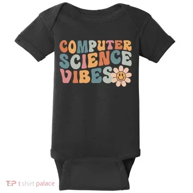 Computer Science Vibes IT Computer Science Teacher Student Baby Bodysuit