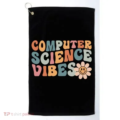 Computer Science Vibes IT Computer Science Teacher Student Golf Towel