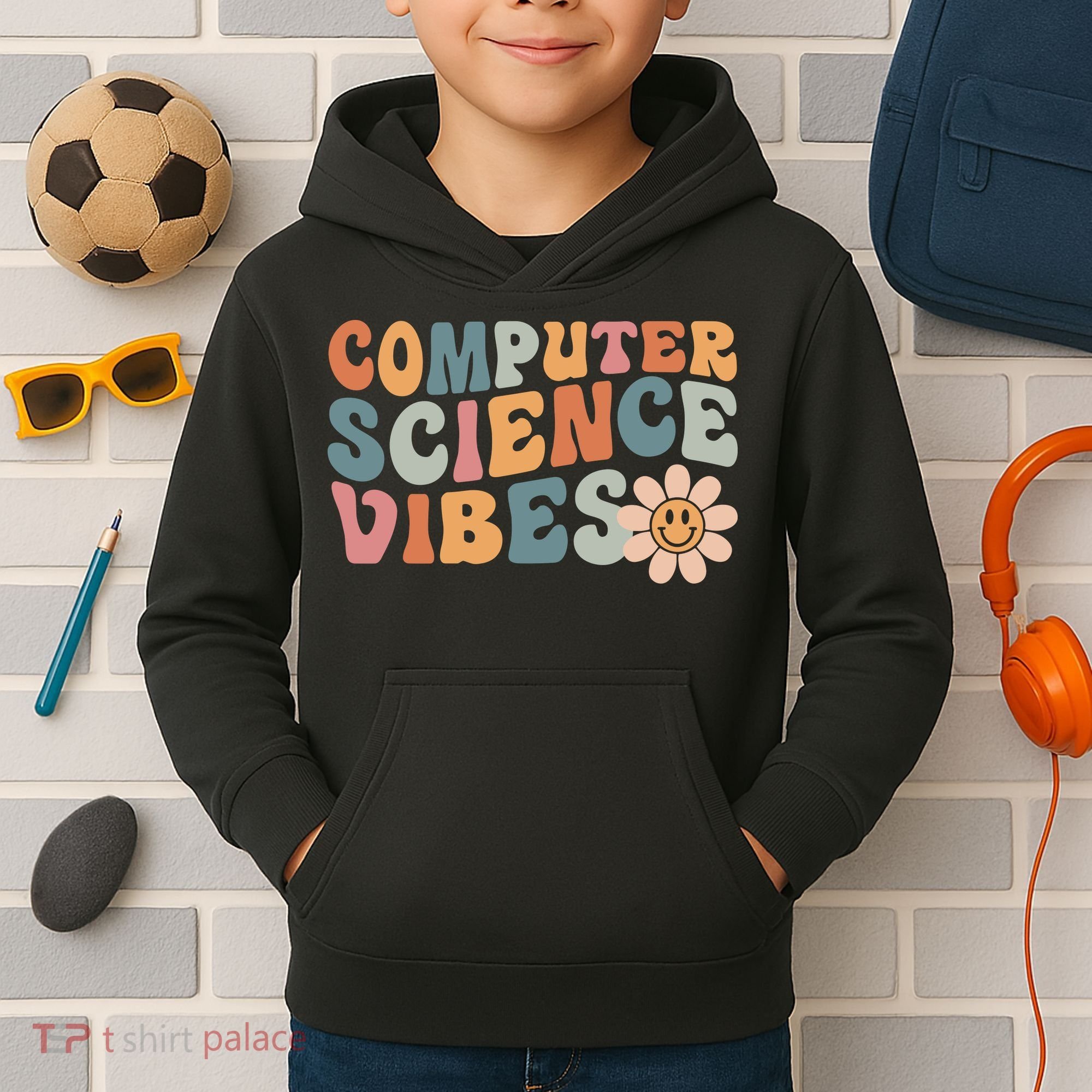 Computer Science Vibes IT Computer Science Teacher Student Kids Hoodie