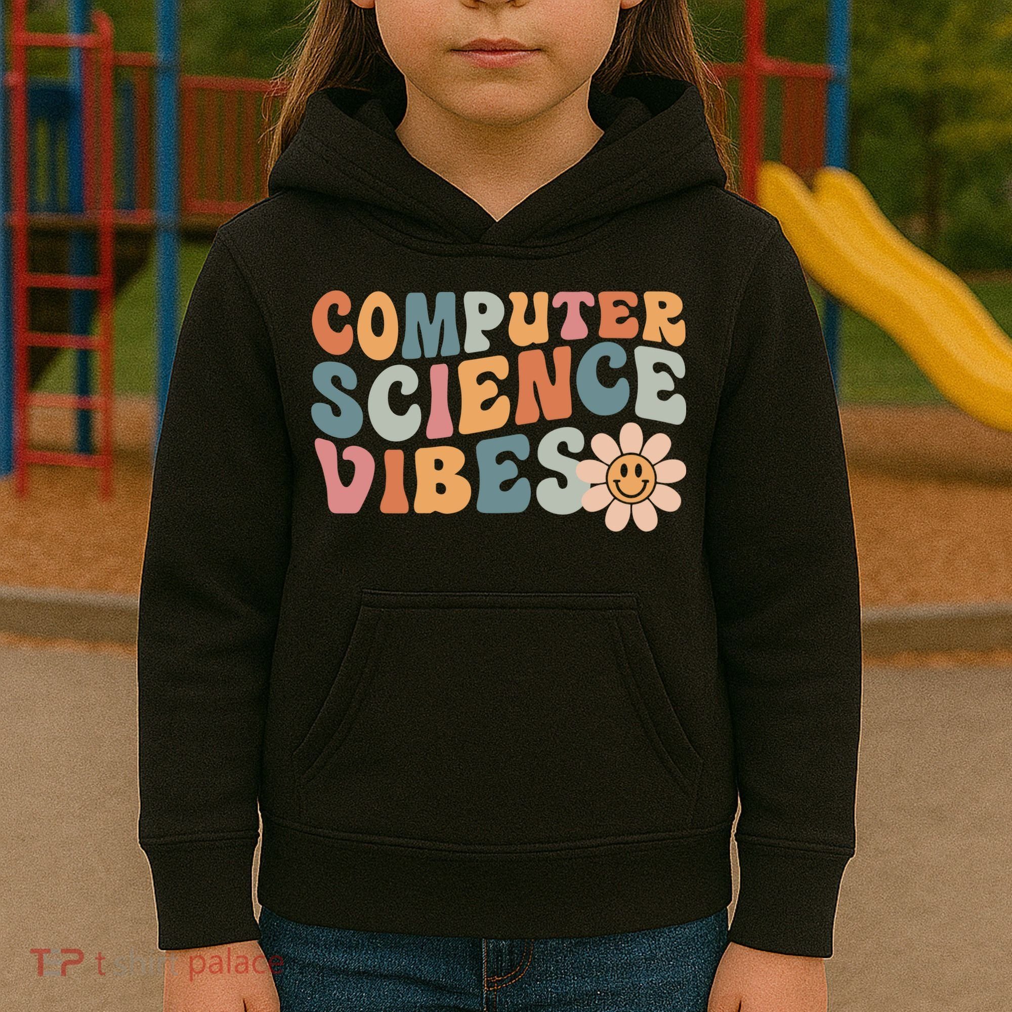Computer Science Vibes IT Computer Science Teacher Student Kids Hoodie