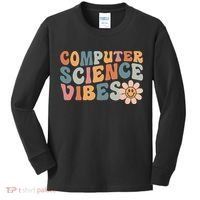 Computer Science Vibes IT Computer Science Teacher Student Kids Long Sleeve Shirt thumb 0