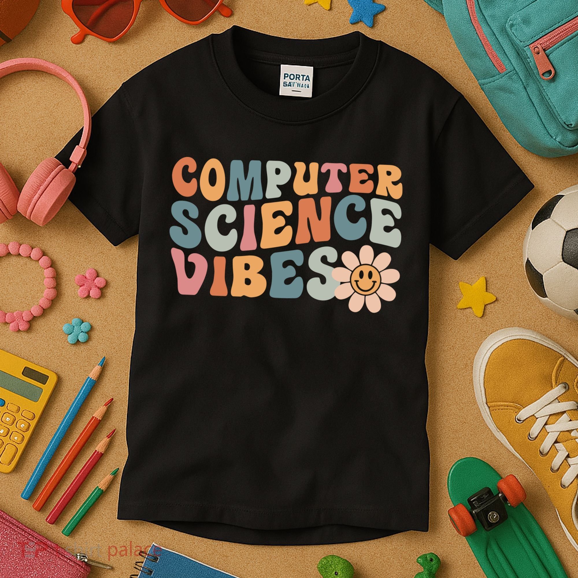 Computer Science Vibes IT Computer Science Teacher Student Kids T-Shirt