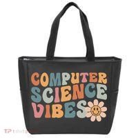 Computer Science Vibes IT Computer Science Teacher Student Tote Bag thumb 0